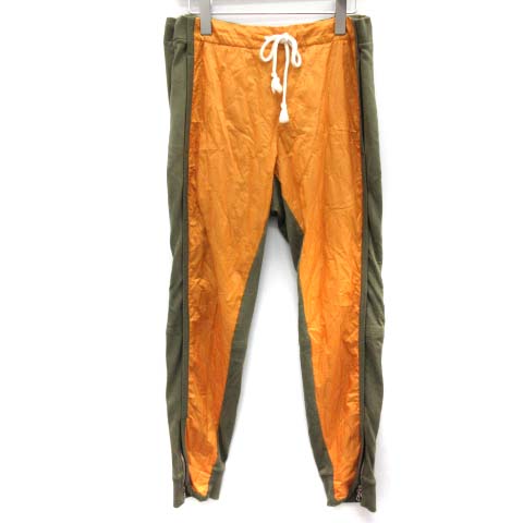 ドリスヴァンノッテン Dries Van Noten スウェットパンツ キルティング バイカラー M カーキ オレンジ Ek メンズ 081 ベクトルパーク