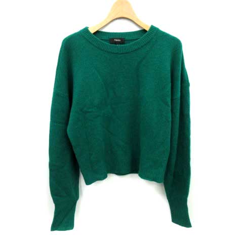 セオリー theory 18AW セーター ニット カシミヤ 長袖 S 緑 グリーン  