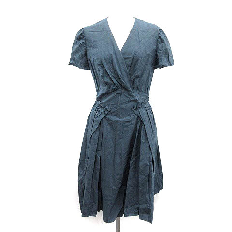 未使用品 カルヴェン CARVEN ワンピース ロング 半袖 カシュクール 38 