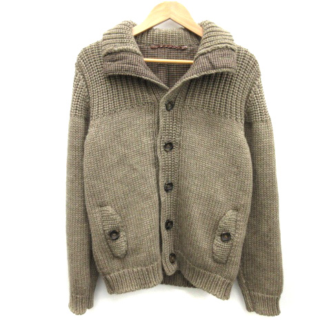 ロベルトコリーナ Roberto Collina ニットジャケット ウール 40 茶 ブラウン Mf32 メンズ 081 ベクトルパーク