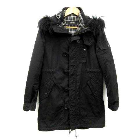BURBERRY BLACK LABEL モッズコート M タヌキファー バーバリー  