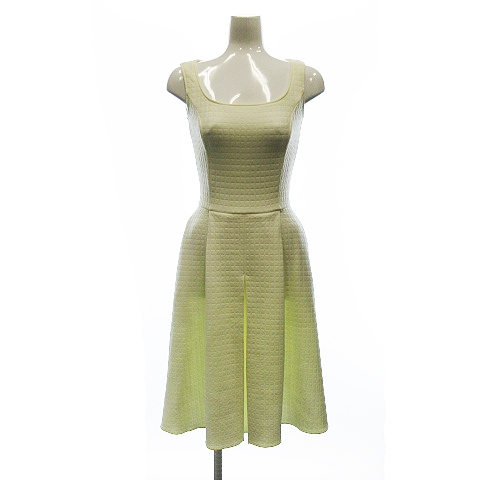 フォクシーニューヨーク Foxey New York ワンピース ひざ丈 ノースリーブ 38 白 ホワイト Yt レディース 081 ベクトルパーク