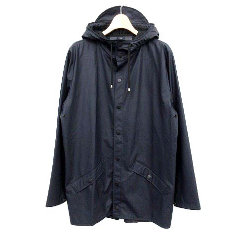レインズ RAINS レインコート フード ジャケット XS/S ネイビー /☆G メンズ