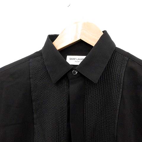 サンローラン パリ SAINT LAURENT PARIS 2017年製 シャツ 長袖 ウール 