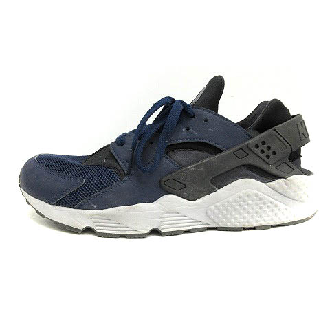 ナイキ Nike エア ハラチ Air Huarache スニーカー ローカット メッシュ 28 青 黒 Nt24 メンズ 081 ベクトルパーク