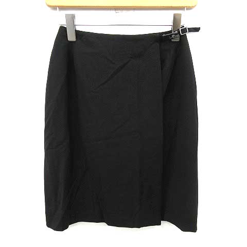 グッチ GUCCI ラップ スカート ミニ 38 黒 ブラック /YM レディース