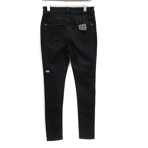 スビ Ksubi デニム ジーンズ パンツ スキニー ストレッチ W28 黒 