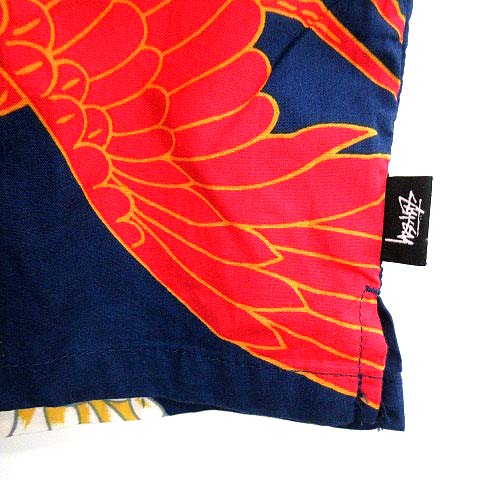 Stussy×HOFFMAN 和柄アロハシャツ 人気Lサイズ】ステューシー☆和柄 総柄 アロハシャツ レーヨン