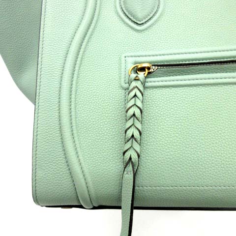 セリーヌ　ラゲージ　ファントム　ミント セリーヌ CELINE トートバッグ ラゲージ ファントム レザー 緑 ミント