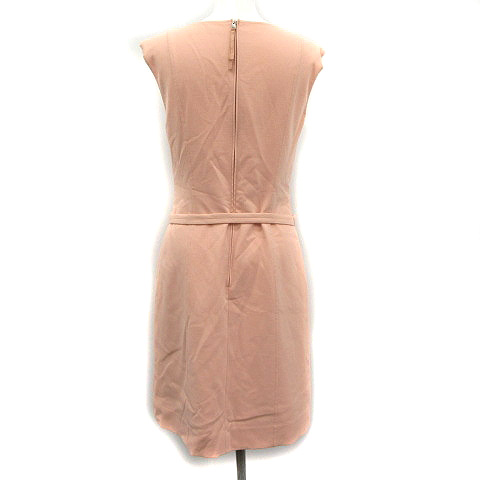 フォクシー FOXEY ワンピース ひざ丈 ノースリーブ ウール 38 ピンク