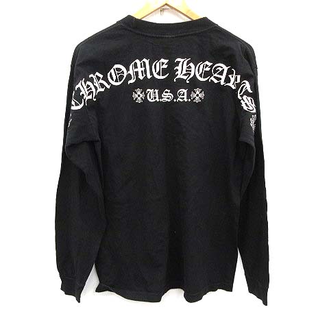 クロムハーツ CHROME HEARTS Tシャツ カットソー 長袖 プリント ロゴ M