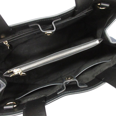 トッカ TOCCA トートバッグ ショルダー 2way リボン 紺 黒