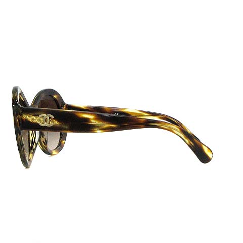 シャネル CHANEL サングラス べっ甲柄 ココマーク 56□19 140 黒 茶