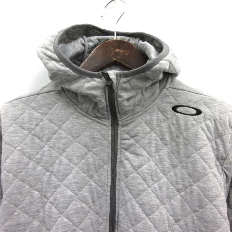 オークリー Oakley パーカー キルティング ジャケット ジップアップ S グレー Ek メンズ 081 ベクトルパーク