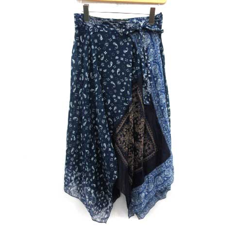 ディーゼル Diesel スカート ロング ペイズリー柄 総柄 24 紺 青 白 Ym レディース 081 ベクトルパーク