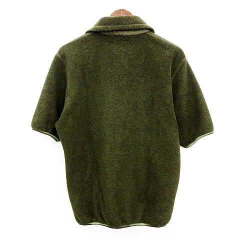 ニードルス Needles ジャケット ジップアップ 半袖 フリース M カーキ