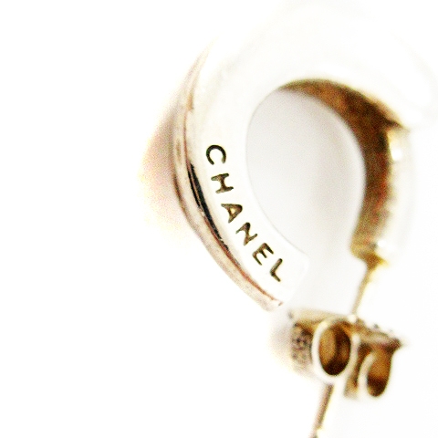 シャネル CHANEL ピアス 925 ハーフフープ シルバー /YT ○D