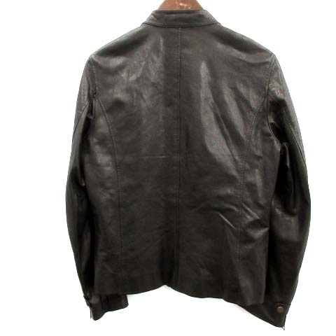 ポールスミス PAUL SMITH ライダースジャケット シングル ラムレザー 