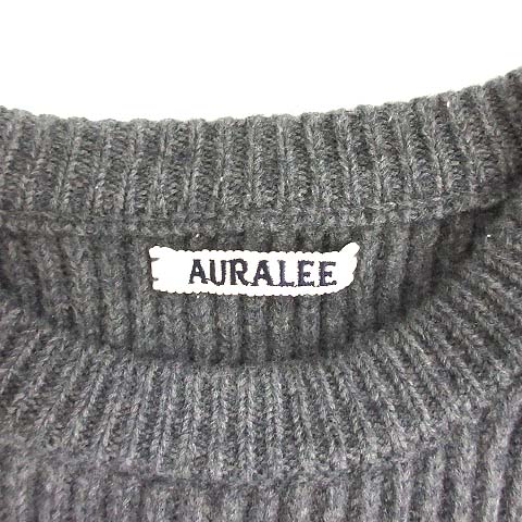 オーラリー AURALEE 16AW ケーブルニット セーター 長袖 ウール 4 