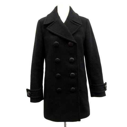 アクアスキュータム AQUASCUTUM ピーコート Pコート ウール M 黒 
