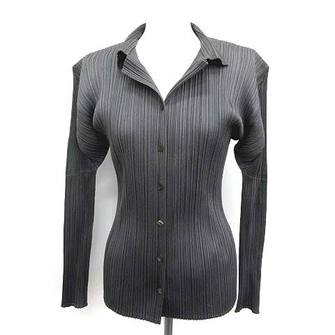 プリーツプリーズブラウス - 半袖 