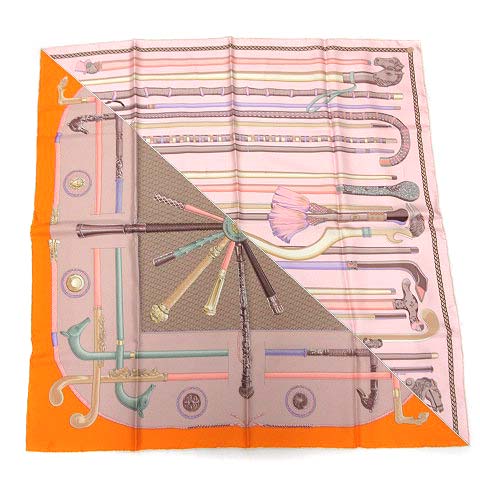 HERMES エルメス カレ90 CANNES&POMMEAUX ステッキ柄 エルメス カレ90 ステッキ ステッキ Cannes et Ca（未使用