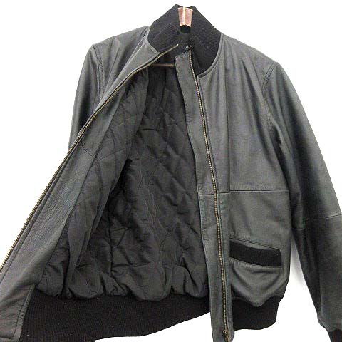 アーペーセー A.P.C. レザージャケット ラムレザー ブルゾン M 黒 /☆G 