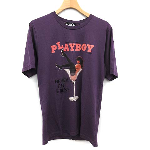 ヒステリックグラマー Hysteric Glamour プレイボーイ Playboy 19ss Tシャツ カットソー 半袖 プリント S 紫 Kh メンズ 081 ベクトルパーク
