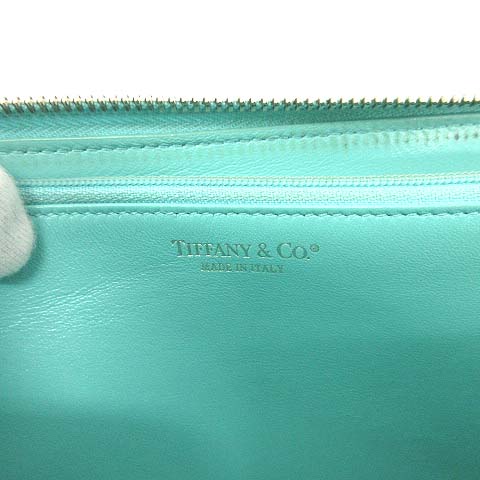 ティファニー TIFFANY & CO. 長財布 ラウンドファスナー レザー 緑