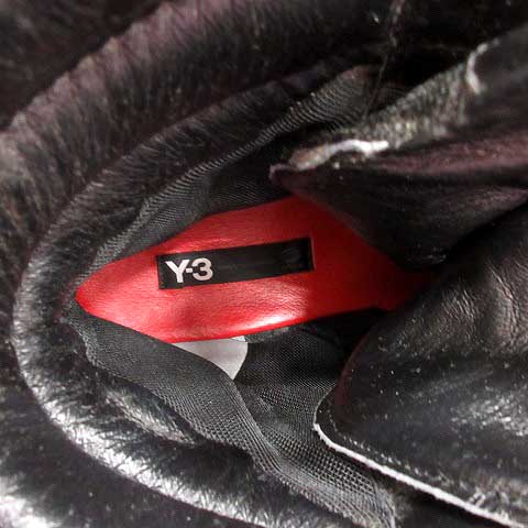 レア【Ys】ワイズ　レザーショートブーツ(XL)レースアップ ヨウジヤマモト　黒 レア【Ys】ワイズ レザーショートブーツ(XL)レースアップ ヨウジ