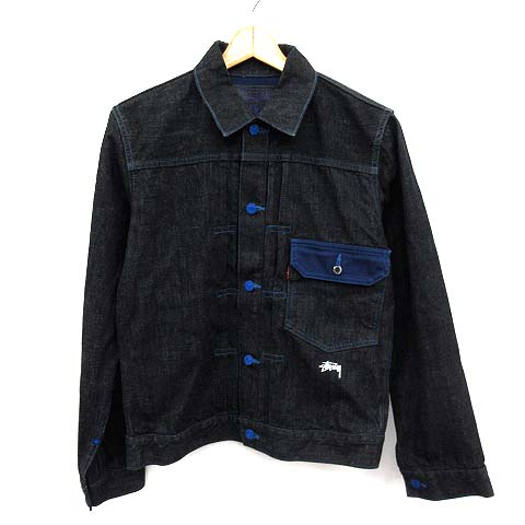 stussy Gジャン2nd デニムジャケット STUSSY - Stussy ZIP WORK JACKET CITY LINK DENIM Lの通販 by
