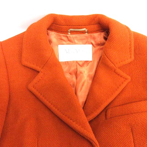 マックスマーラ MAX MARA チェスターコート ロング ウール 38 茶 マックスマーラ MAX MARA チェスターコート ロング ウール 38 茶