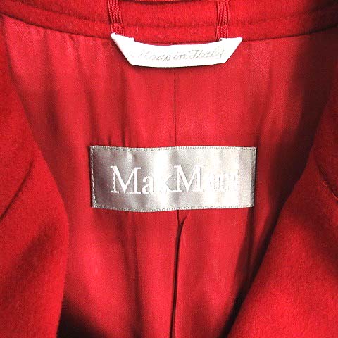 マックスマーラ MAX MARA ピーコート Pコート ウール 38 赤 レッド 