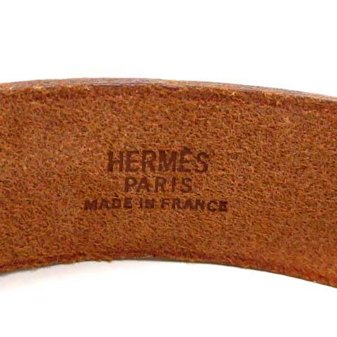 エルメス HERMES プールトゥール ブレスレット バングル レザー □C 