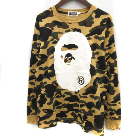 アベイシングエイプ A BATHING APE Tシャツ カットソー 迷彩柄 