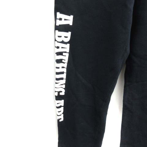 アベイシングエイプ A BATHING APE スウェット パンツ ロゴ サル M 紺