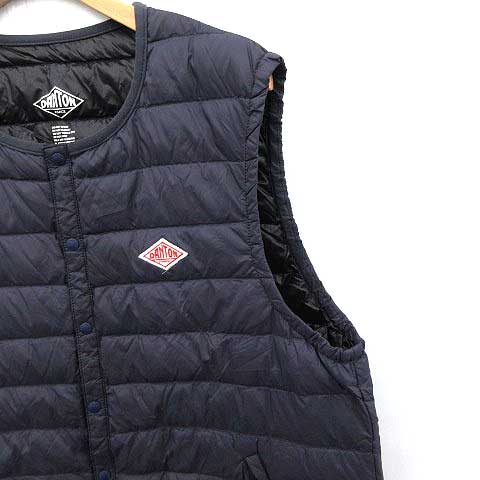 ダントン42ベストBLACK DANTON ブラック キルティングダウンベスト 42