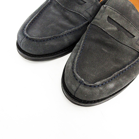【新品】J.M. WESTON グレー スエード ローファー 保存袋付き 新品】J.M. WESTON グレー スエード ローファー 保存袋付き