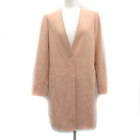 アナイ スプリングコート ノーカラー 38 アナイ ANAYI ノーカラーコート スプリング ロング 38 ピンク /MF25