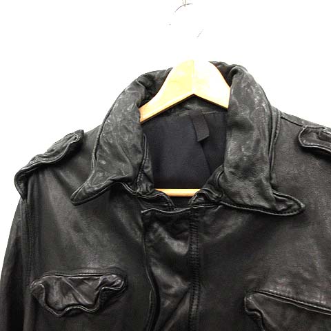 DESIGNWORKS デザインワークス ラムレザー ライダース ブラウン 46