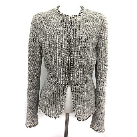 アレキサンダーワン ALEXANDER WANG ジャケット ツイード ノーカラー  