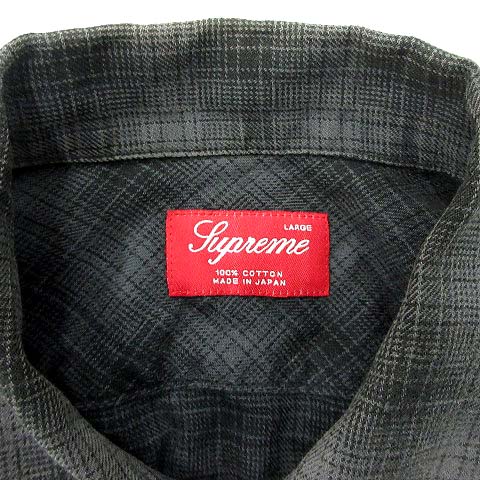 Supreme / シャツ/XL/コットン/グレー/チェック シュプリーム SUPREME
