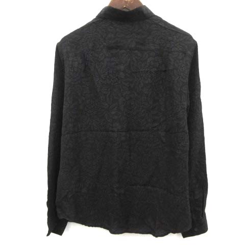 シュプリーム SUPREME 19SS シャツ シルク 花柄 長袖 M 黒 ブラック 