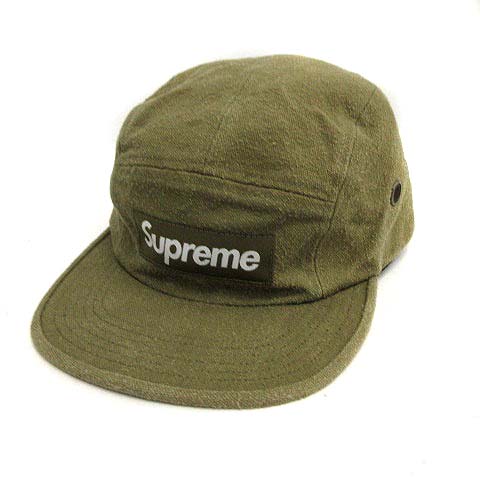 シュプリーム SUPREME 帽子 ジェットキャップ ボックスロゴ カーキ 緑 