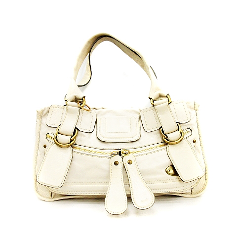 Chloe ホワイトレザーハンドバッグ クロエ Chloe バッグ （ホワイト） -ファッション通販 FASHION