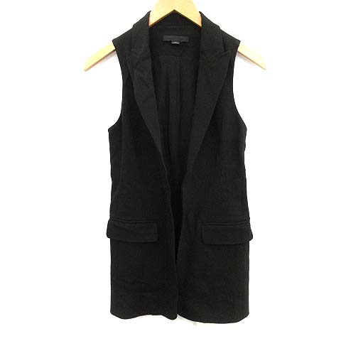 アレキサンダーワン ALEXANDER WANG ベスト ジレ ロング 2 黒 ブラック 