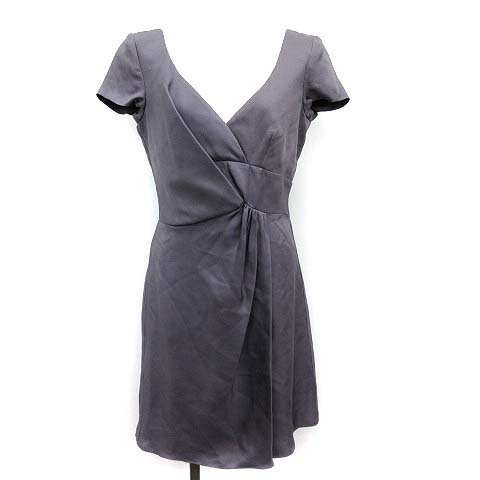 エンポリオアルマーニ Emporio Armani ワンピース 半袖 ひざ丈 シルク 42 紫 ラベンダー Kh D レディース 081 ベクトルパーク