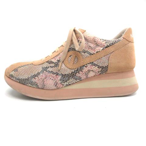 ノーネーム No Name スニーカー 厚底 パイソン型押し 39 ベージュ ピンク Ek レディース 081 ベクトルパーク
