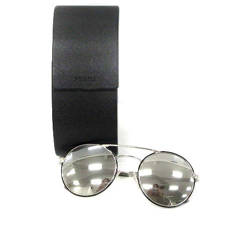 プラダ PRADA サングラス ダブルブリッジ 54□22 135 シルバー