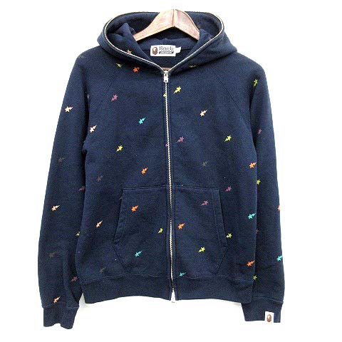 APE 星柄 ジップアップパーカー 中古・古着通販】A BATHING APE (アベイシングエイプ) 星総柄